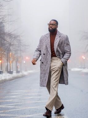 RW&CO. Double-Breasted Pea Coat in Gray